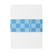 Blauw geruit glitter uitnodigingen wikkel (Achterkant Voorbeeld)