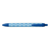 Blauw geruit glitter zwarte inkt pen (Achterkant)