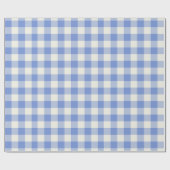 Blauw geruit - Inpakpapier (Vlak)