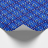 Blauw geruit inpakpapier (Hoek)