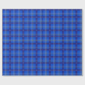 Blauw geruit inpakpapier (Vlak)