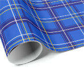 Blauw geruit inpakpapier (Rol Hoek)