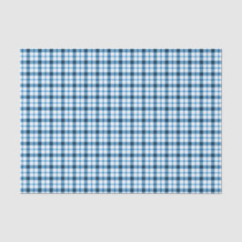 Blauw geruit katoen tissuepapier