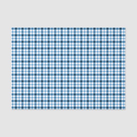 Blauw geruit katoen tissuepapier (Voorkant)