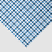 Blauw geruit katoen tissuepapier (Detail)