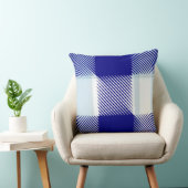 Blauw geruit kussen (Stoel)