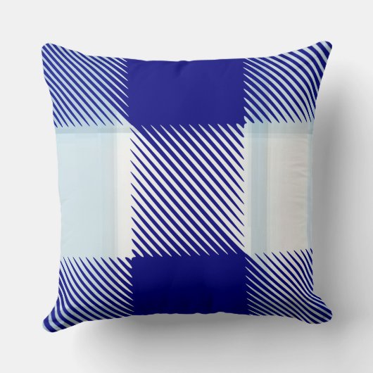Blauw geruit kussen (Achterkant)