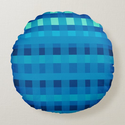 Blauw geruit kussen (Voorkant)