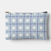 Blauw geruit madeliefjespatroon etui (Voorkant)