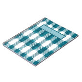 Blauw geruit notitieboek (Linkerzijde)