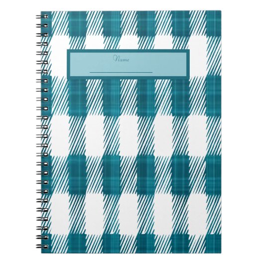 Blauw geruit notitieboek (Voorkant)