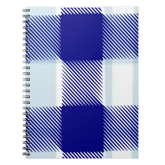 Blauw geruit notitieboek (Voorkant)