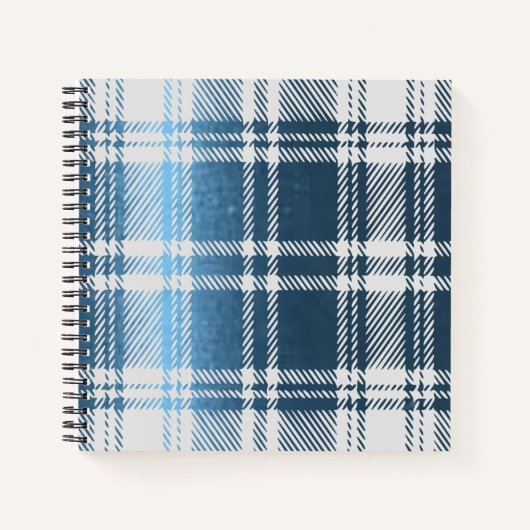 Blauw geruit notitieboek (Voorkant)