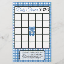 Blauw geruit olifant thema baby shower spellen