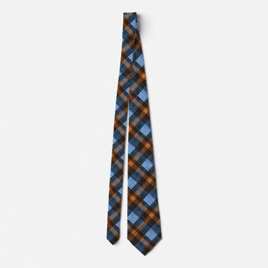 Blauw geruit papa stropdas (Achterkant)