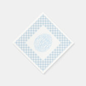 Blauw geruit Pasen Servet (Hoek)