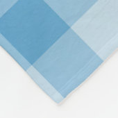 Blauw geruit patchworkpatroon fleece deken (Hoek)