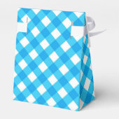 Blauw geruit patroon bedankdoosjes (Achterkant)