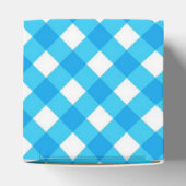 Blauw geruit patroon bedankdoosjes (Bovenkant)