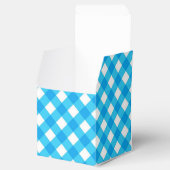 Blauw geruit patroon bedankdoosjes (Geopend)