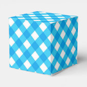 Blauw geruit patroon bedankdoosjes (Achterkant)