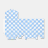 Blauw geruit patroon gunstdoos bedankdoosjes (Uitgevouwen)