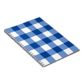 Blauw geruit patroon notitieboek (Rechterzijde)