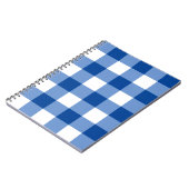 Blauw geruit patroon notitieboek (Linkerzijde)