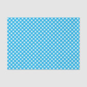 Blauw geruit patroon tissuepapier (Voorkant)
