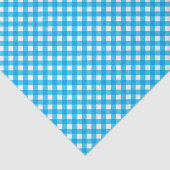 Blauw geruit patroon tissuepapier (Detail)