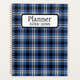 Blauw geruit planner