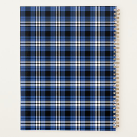 Blauw geruit planner (Achterkant)