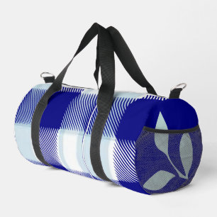 Blauw geruit plunjezak