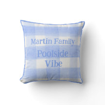 Blauw geruit POOLSIDE VIBE
