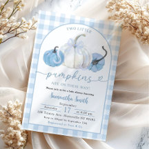 Blauw geruit preppy pompoen jongens tweeling baby