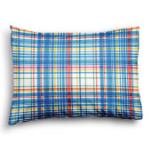 Blauw geruit regendagparadecollectie kussensloop
