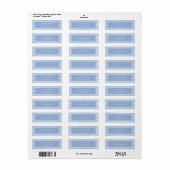Blauw geruit retouradres etiket (Full Sheet)