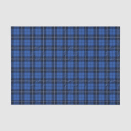 Blauw geruit tissuepapier