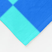 Blauw geruit vierkant patroon fleece deken (Hoek)
