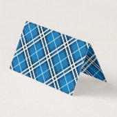 Blauw geruit visitekaartje (Achterkant)