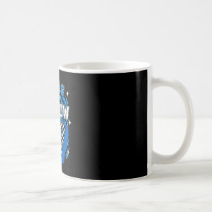 Blauw geruit was 6 7 grappig 67 verjaardag jongen koffiemok