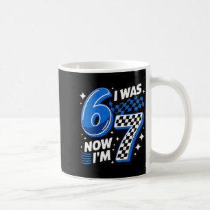 Blauw geruit was 6 7 grappig 67 verjaardag jongens koffiemok