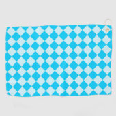 Blauw geruite diamant patroon golfhanddoek (Horizontaal)