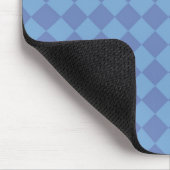 Blauw geruite diamant patroon muismat (Hoek)