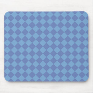 Blauw geruite diamant patroon muismat