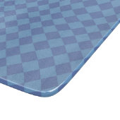 Blauw geruite diamant patroon snijplank (Hoek)
