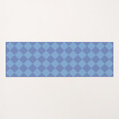 Blauw geruite diamant patroon yogamat (Achterkant (horizontaal))