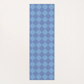 Blauw geruite diamant patroon yogamat (Achterkant)
