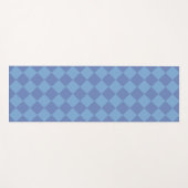 Blauw geruite diamant patroon yogamat (Voorkant (horizontaal))