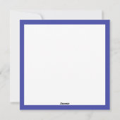 Blauw geruite foto Kerstkaart (Achterkant)